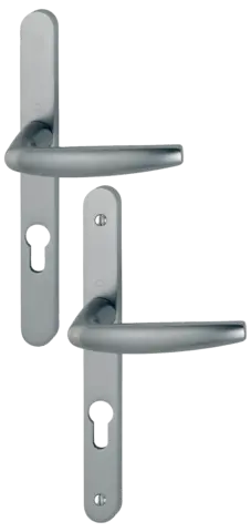Ensemble de porte plaque étroite Atlanta HOPPE - aspect inox F9 - Clé i - 1530/300LMSGL - entr.70 - ép.68/77 - 3303381