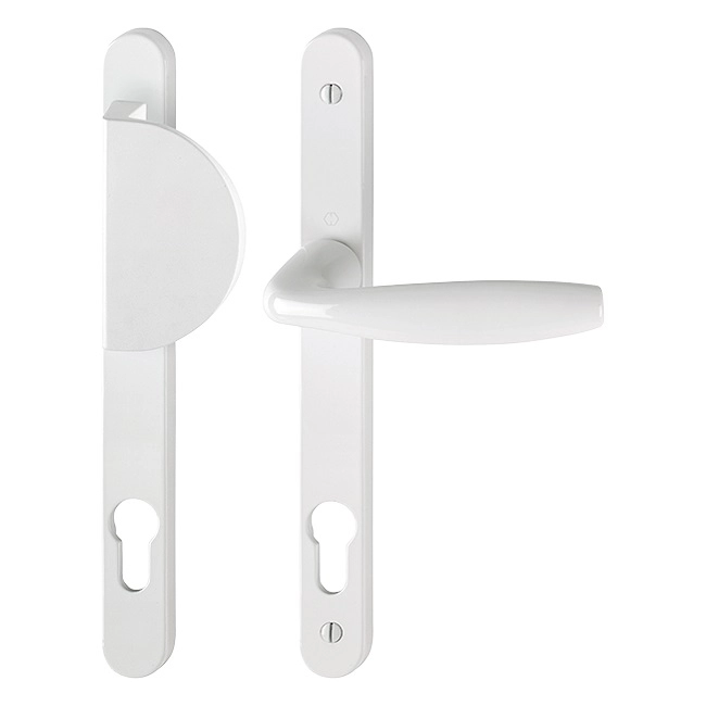 Ensemble de porte palière Atlanta 554/300LMSGL/1530 HOPPE plaque étroite Blanc 9016 Clé i - entr.70 ép.68/77 - 3657876