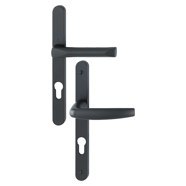 Ensemble de porte-fenêtre plaque étroite Atlanta 113KH/300LMSGL/1530 HOPPE Noir mat Clé i Entr.70 - ép.78-87 - 3597640