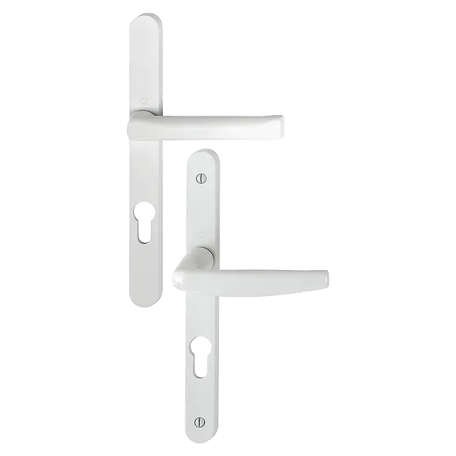 Ensemble de porte-fenêtre plaque étroite Atlanta 113KH/300LMSGL/1530 HOPPE Saillie réduite 195mm Blanc 9010 Clé i Entr.92 C.8 - ép.78/87 - 3464556