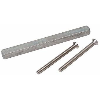 Sachet avec carré 125 mm + 2 vis 5x90 mm PRODIF permet épaisseur profil PVC de 90 mm    