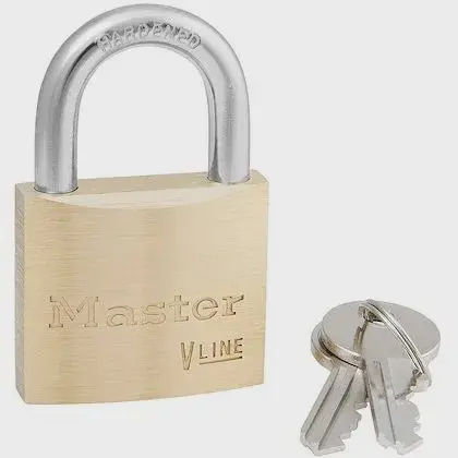 Cadenas laiton Vline 40 mm - Clé différente - livré avec 2 clés - MASTER LOCK - 4140EUR