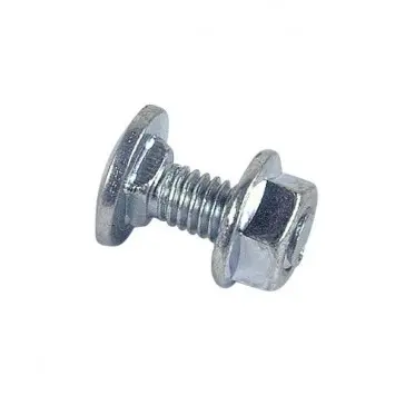 Boulon LENNIE Tête ronde collet carré TRCC - Zingué blanc - Ø6x100 - boite de 100 - BTRCC0610002B                   