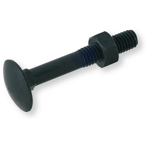 Boulon LENNIE Tête ronde collet carré TRCC - Zingué noir - Ø7x70 - boite de 100 - BTRCC0707006B