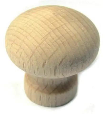 Bouton de meuble rustique en bois brut poncé HT28 D.25 CADAP - Bois de hêtre - 7025 