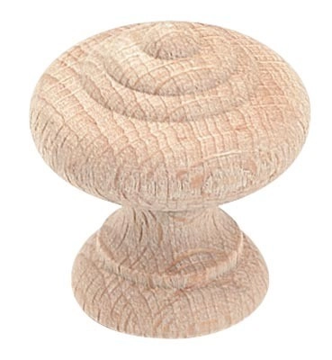Bouton de meuble rustique en bois brut poncé HT31 D.30 CADAP - Bois de hêtre - 7030 