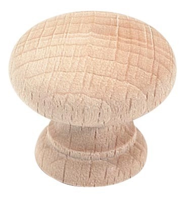 Bouton de meuble univers en bois brut poncé HT29 D.35 CADAP- Bois de hêtre - 7135
