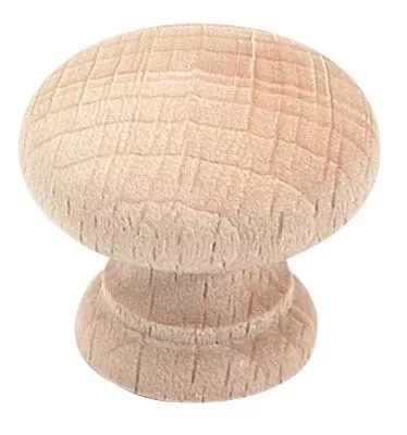 Bouton de meuble univers en bois brut poncé HT33 CADAP - bois de hêtre - 7140/1S