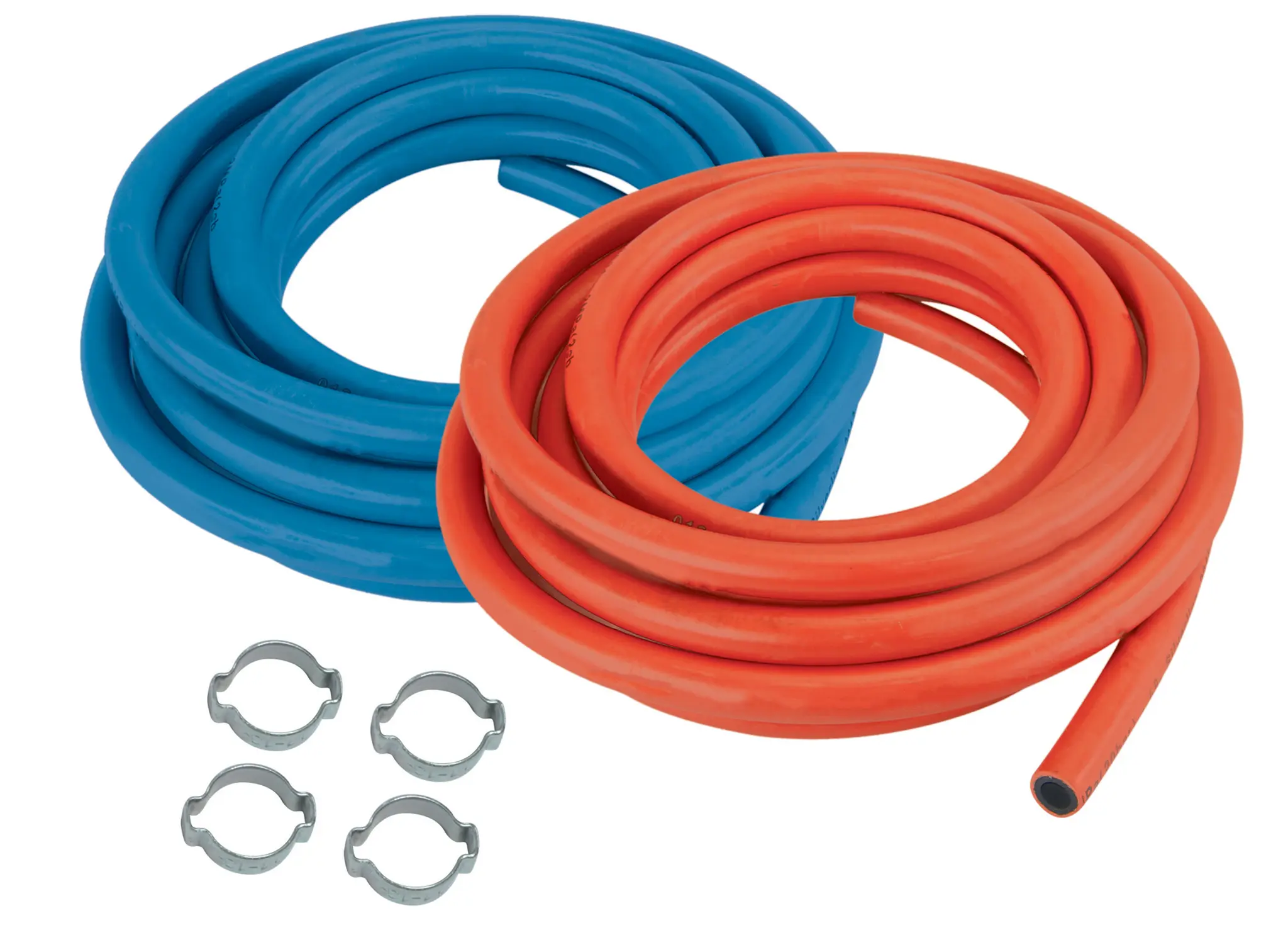 Lot de 2 tuyaux oxygène (OX) & acétylène (AD) Ø 10 mm + Colliers - 4 m - GYS - 039452