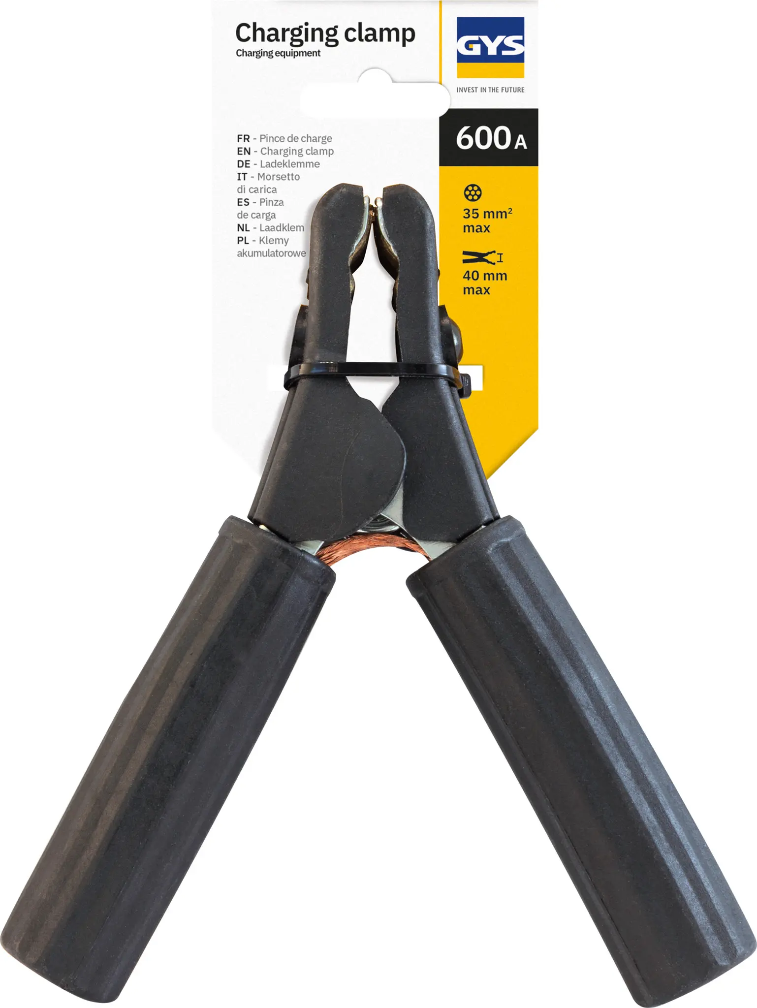 Pince de charge isolée 600 A noire - GYS - 053786