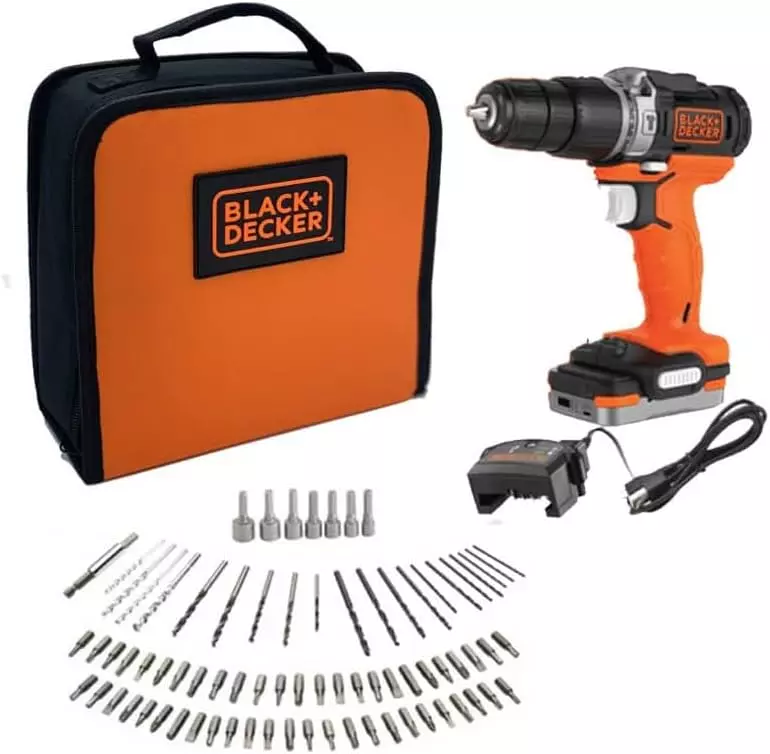 Perceuse visseuse à percussion sans fil 12 V + 80 accessoires + 1 batterie 1,5 Ah + 1 sac de transport - BLACK+DECKER - BDCHD12S1A-QW Perceuse visseuse à percussion sans fil 12 V + 80 accessoires + 1 batterie 1,5 Ah + 1 sac de transport - BLACK+DECKER - BDCHD12S1A-QW