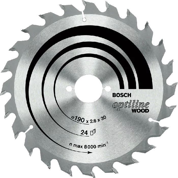 Lame scie circulaire Optiline Bois BOSCH 184 x 16 x 2.6 mm - 2608641181