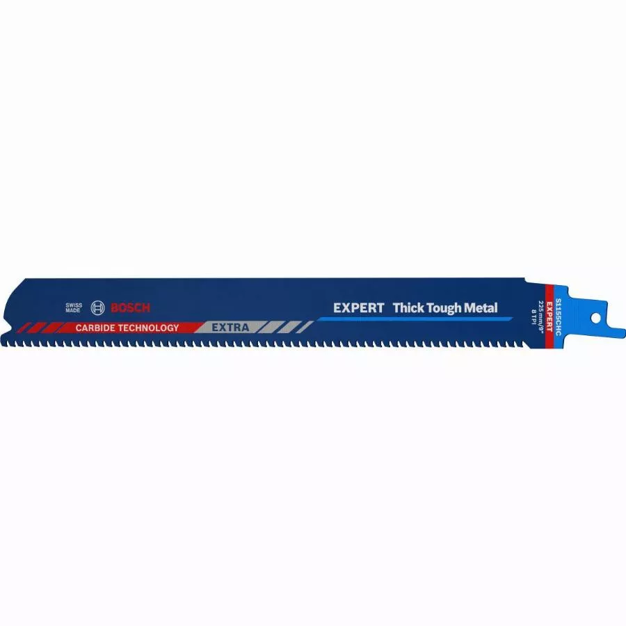 Lame scie sabre carbure Expert métal S1155CHC 225 mm BOSCH - 3 pièces - 2608900369
