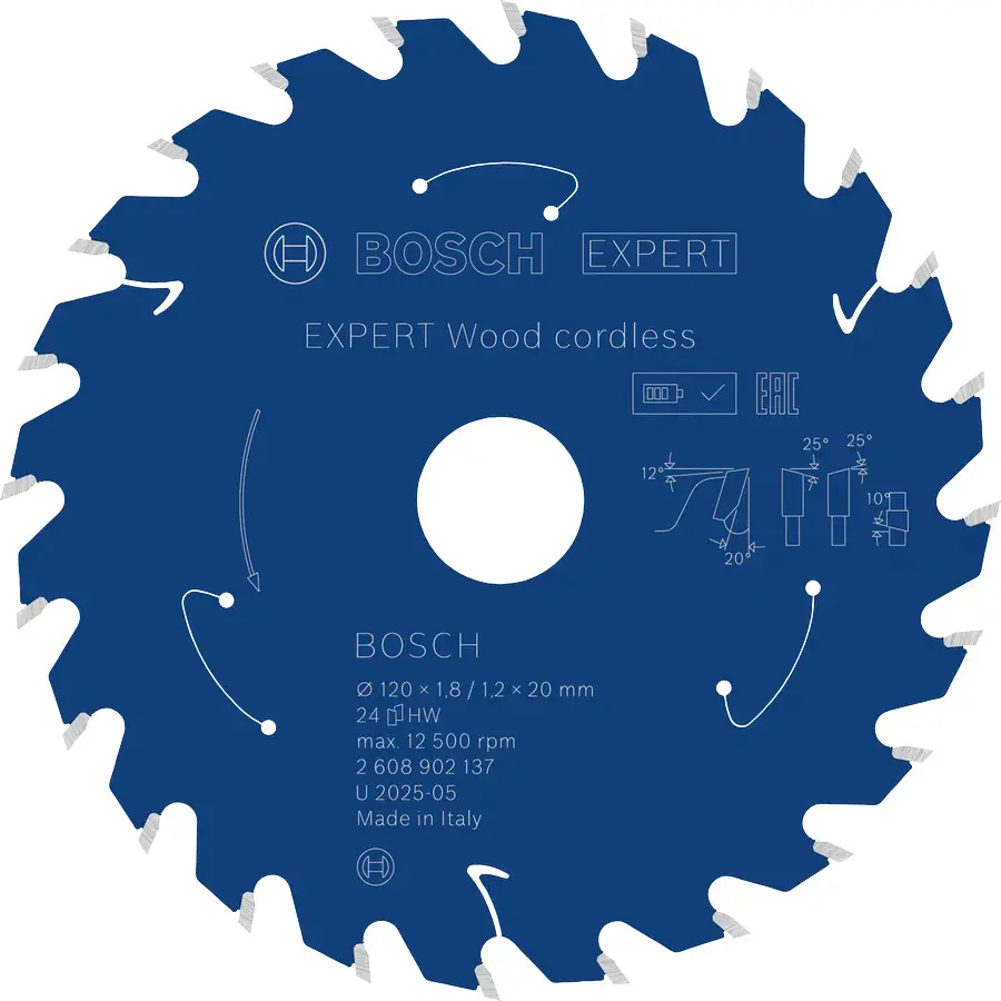 Lame de scie circulaire EXPERT bois 136x20x1,5 - BOSCH - 2608902138