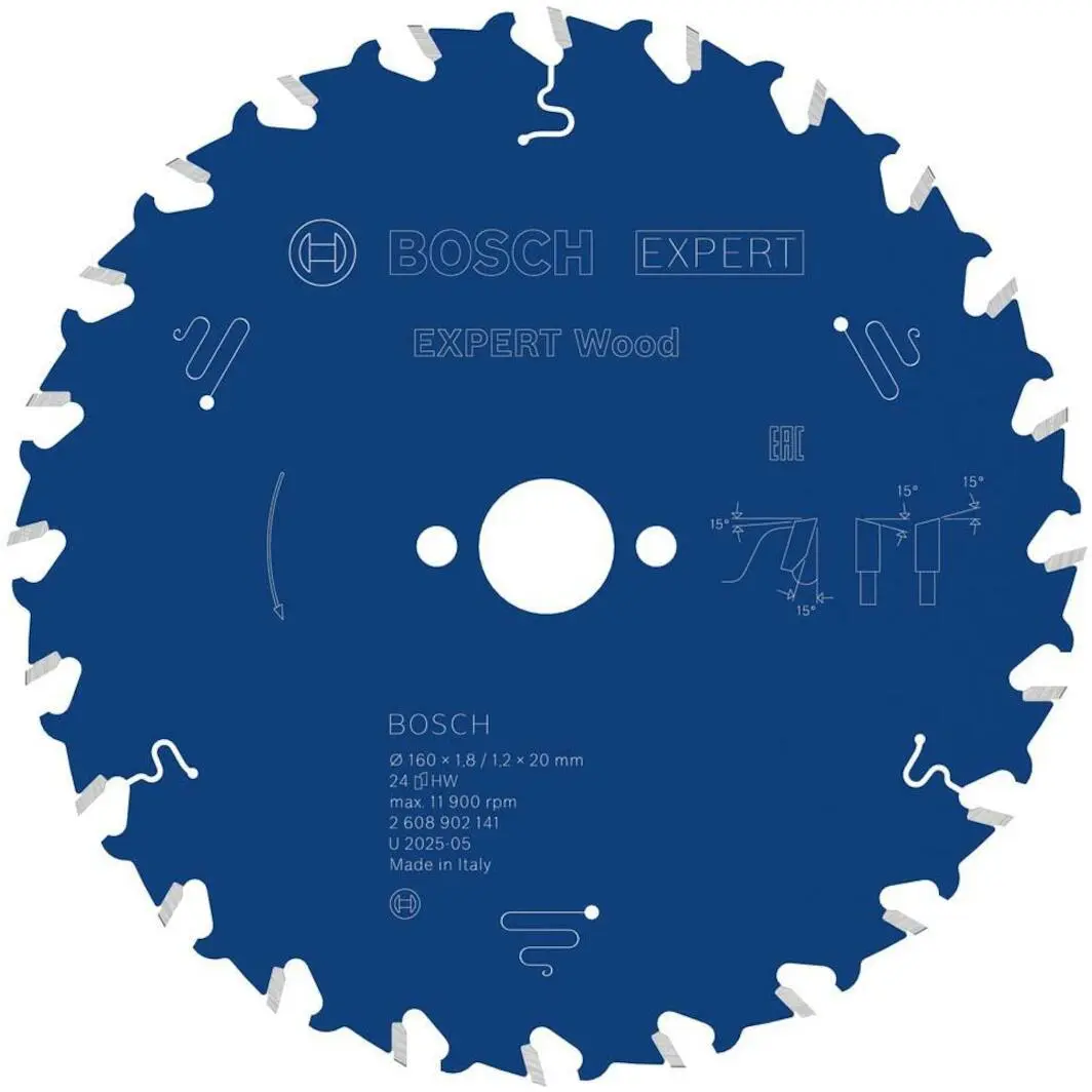 Lame de scie circulaire EXPERT Wood Ø 160 x 20 mm - 24 dents - BOSCH - 2608902141
