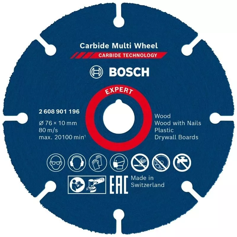 Disque carbure multi matériaux Expert BOSCH 76 mm - 2608901196