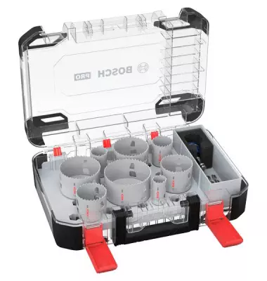 Coffret de 8 scies trépans PC Plus Diam 25 à 86 mm multi matériaux - BOSCH - 2608594430 Coffret de 8 scies trépans PC Plus Diam 25 à 86 mm multi matériaux - BOSCH - 2608594430