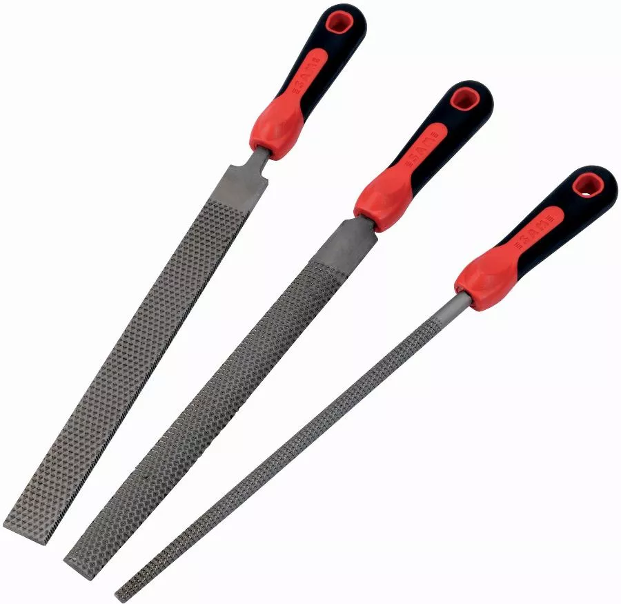 Jeu de 3 râpes emmanchées SAM OUTILLAGE - BR-3J Jeu de 3 râpes emmanchées SAM OUTILLAGE - BR-3J