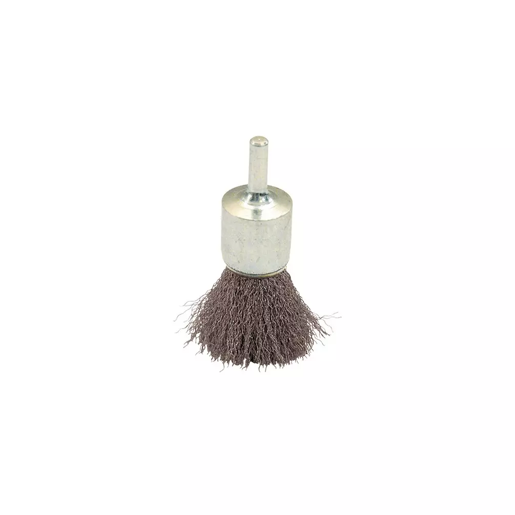 Brosse pinceau sur tige fil acier ondulé décapage dur bois/métal - D. 25 mm - Q. 6 x 17 mm - fil 0.30 - LEMAN - 320.025A Brosse pinceau sur tige fil acier ondulé décapage dur bois/métal - D. 25 mm - Q. 6 x 17 mm - fil 0.30 - LEMAN - 320.025A