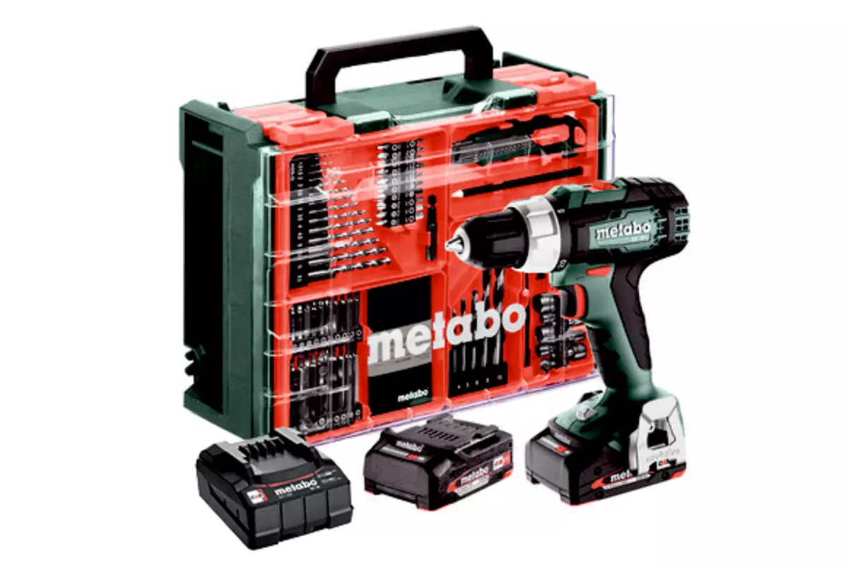 Perceuse-visseuse sans fil - BS 18 L Set - METABO - avec 2 batteries 18V2.0Ah - chargeur - coffret et accessoires - 614051710 Perceuse-visseuse sans fil - BS 18 L Set - METABO - avec 2 batteries 18V2.0Ah - chargeur - coffret et accessoires - 614051710