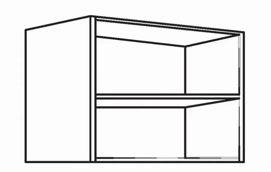 Caisson haut réduit IMPEX - H.468 Lg.600 - blanc - CHR60468B
