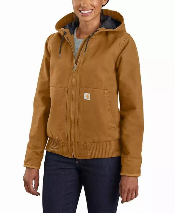 Blouson Femme Washed Duck Active Jacket Marron T.XS - 104053-BRN-XS