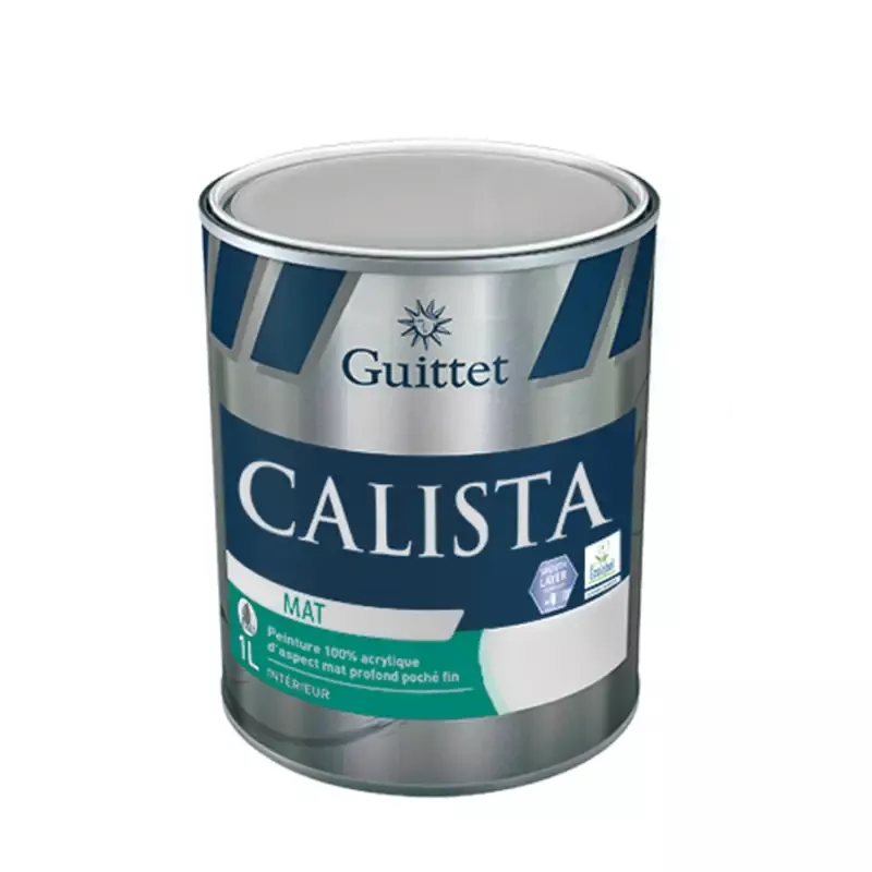 Peinture GUITTET Calista - Mat blanc - 3L - 28455