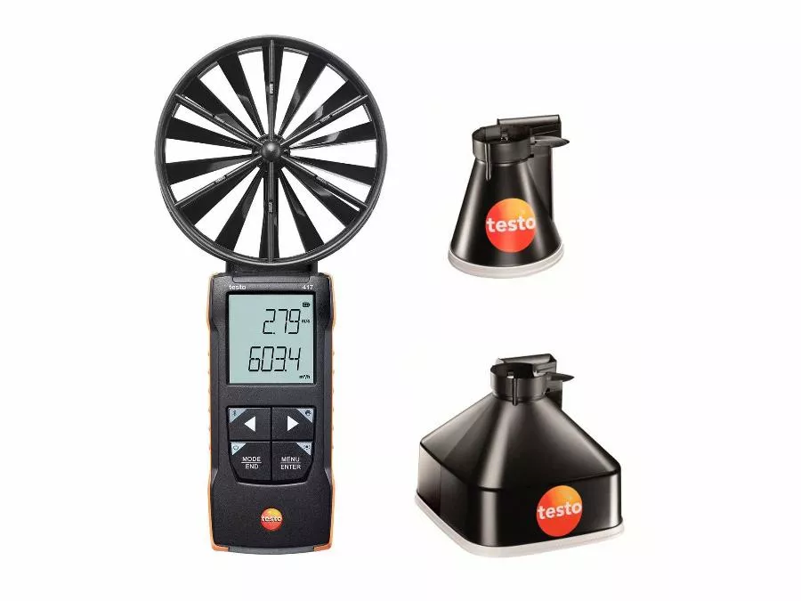 Anémomètre à hélice 100mm et jeu de cônes 417 kit 1 - TESTO - 0563 1417 Anémomètre à hélice 100mm et jeu de cônes 417 kit 1 - TESTO - 0563 1417