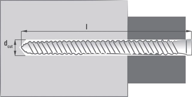 Vis fixation directe RX Ø7.5 mm SCELL-IT - Tête ronde fine - 6 pans creux - RX