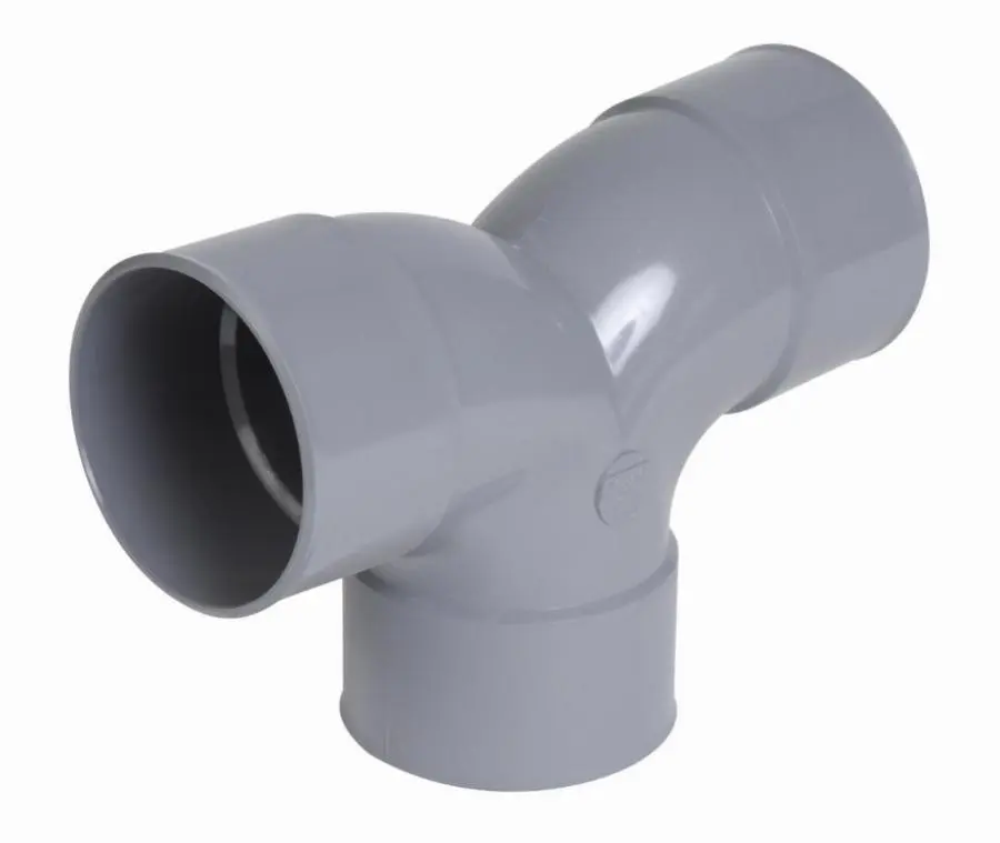 Coude NICOLL double parallèle 87°30 - PVC gris