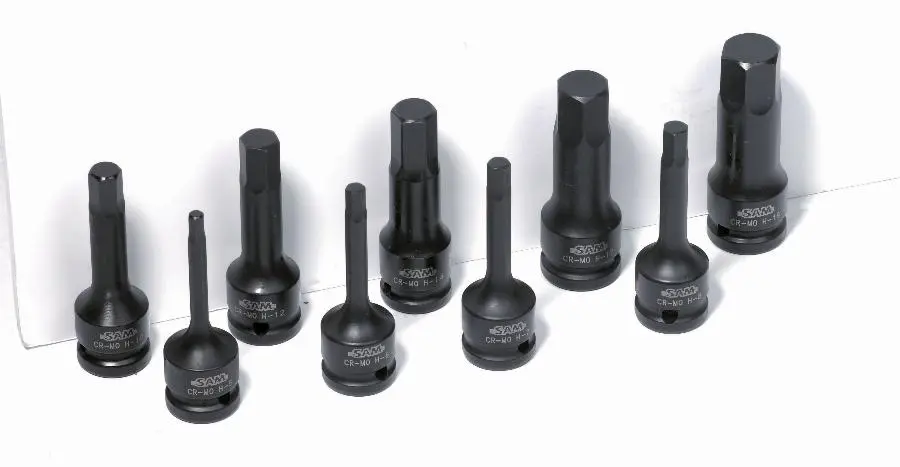 Douille tournevis longue à chocs 1/2" SAM 6 pans - NSC-...