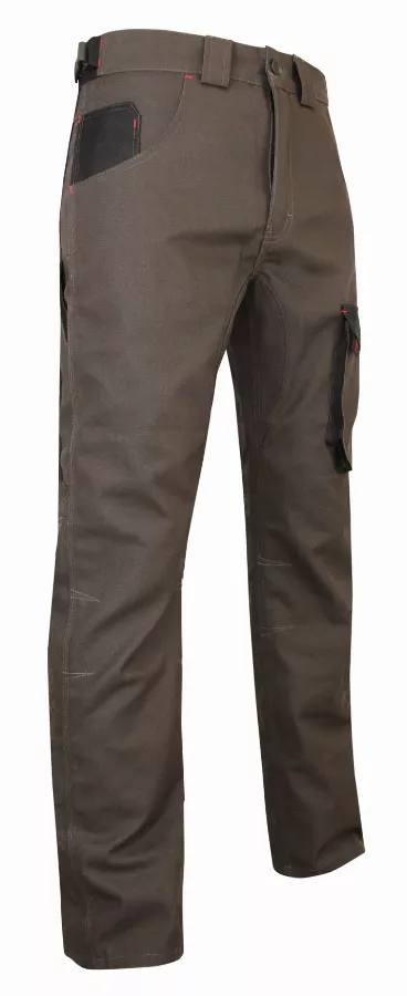 Pantalon Terreau 300gr Sans poche genoux LMA Taupe / Noir - 1490