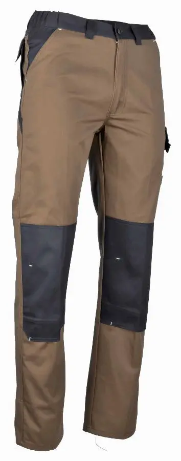 Pantalon Forgeron multipoche Zéro métal LMA Châtaigne / Gris - 1677