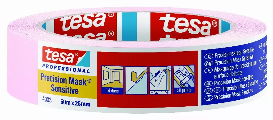 Ruban rose masquage de précision supports délicats TESA - 04333