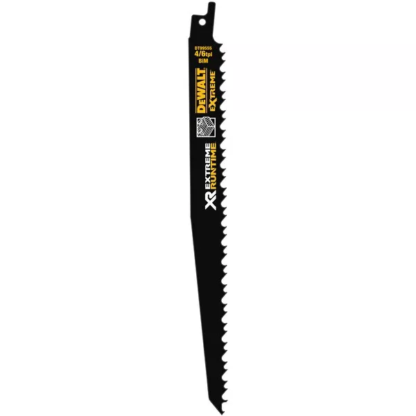 Lame scie sabre XR Extreme runtime DEWALT pour bois - DT995
