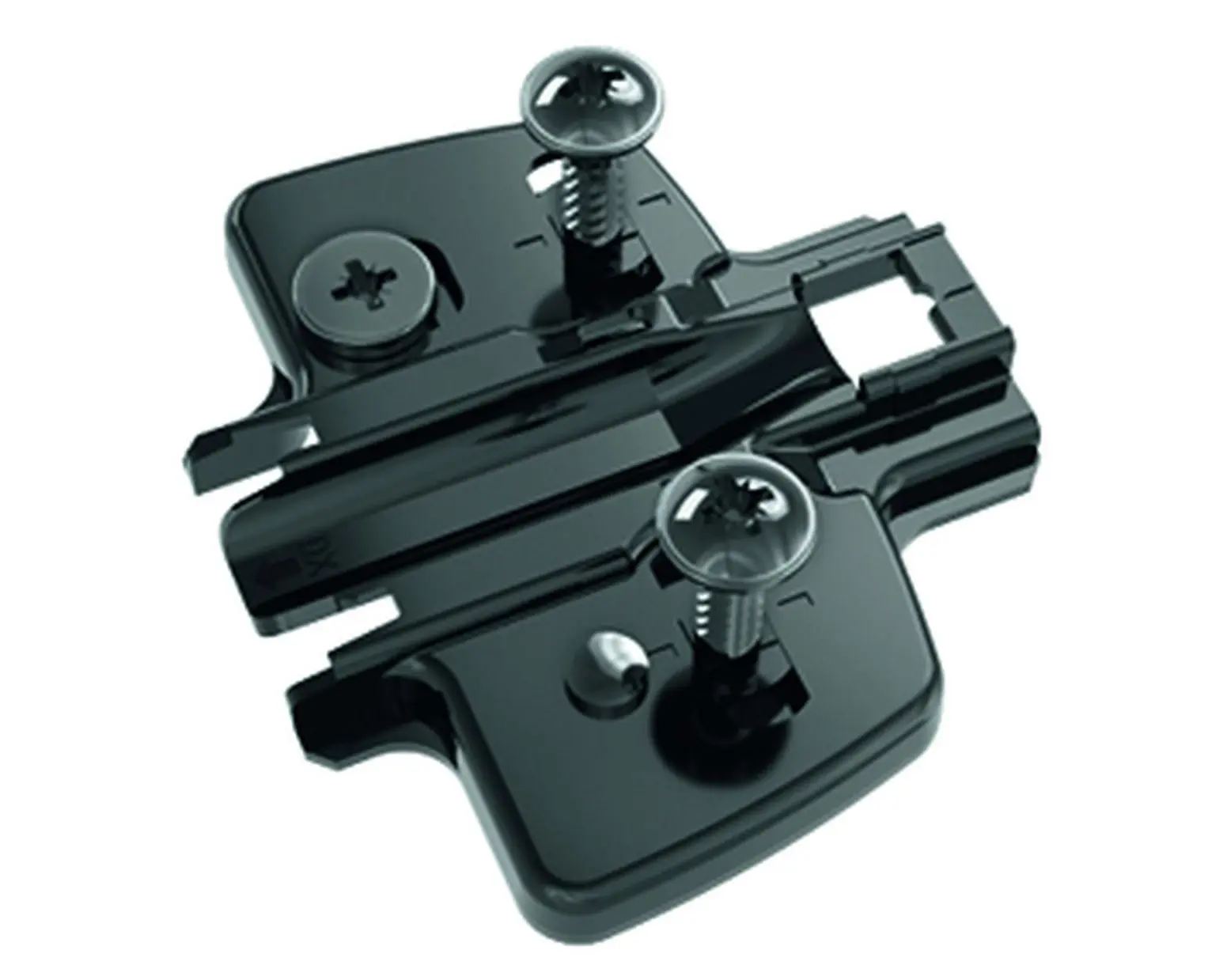 Plaque de montage cruciforme Sensys avec réglage en hauteur D 0 mm - Noir obsidien - HETTICH - 9091811