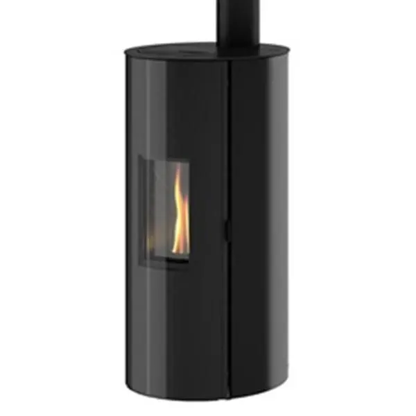 Poêle à pellets chauny Noir 6Kw Sortie dessus - GODIN - 493002