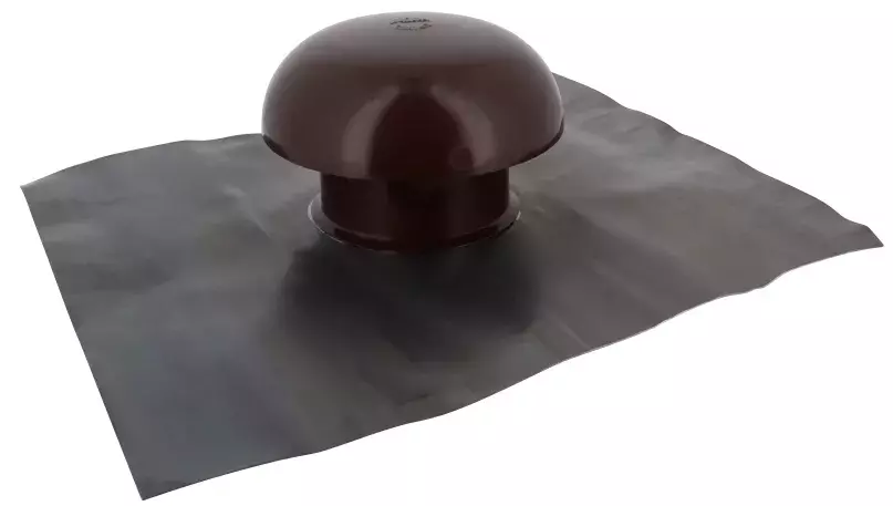 Chapeau de ventilation marron Ø100 mm NICOLL avec collerette d'étanchéité - CDT10