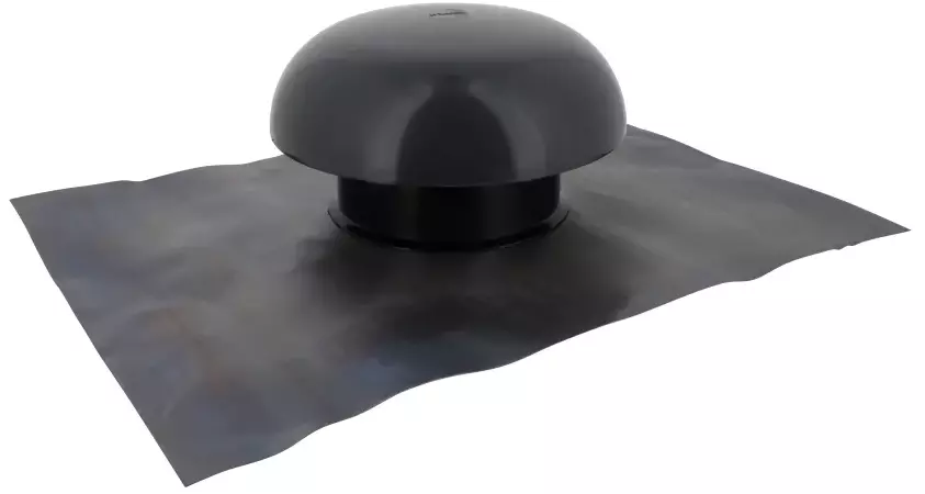 Chapeau de ventilation Gris anthracite Ø125 mm NICOLL avec collerette d'étanchéité - CDT12