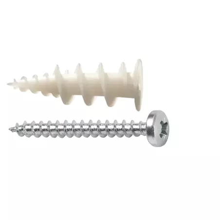 Cheville nylon pour placo GKD + vis PZ2 - Ø 4.0 x 40 - Boite de 50 - CELO - 9GKDPZ