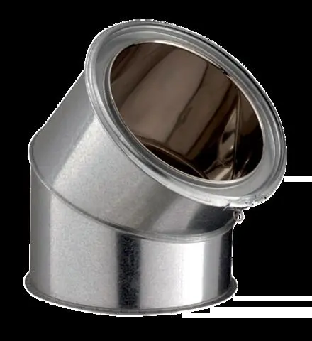 Coude isolé 45° inox/galva Ø230 EC 45°-230 POUJOULAT - 32230021                      