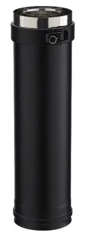 Conduit droit PGI noir gra RAL 9030 L.450 Ø80/130mm POUJOULAT – 37080704