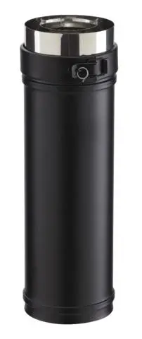 Conduit droit réglable PGI noir gra RAL 9030 ER 80/130mm POUJOULAT - 37080729  
