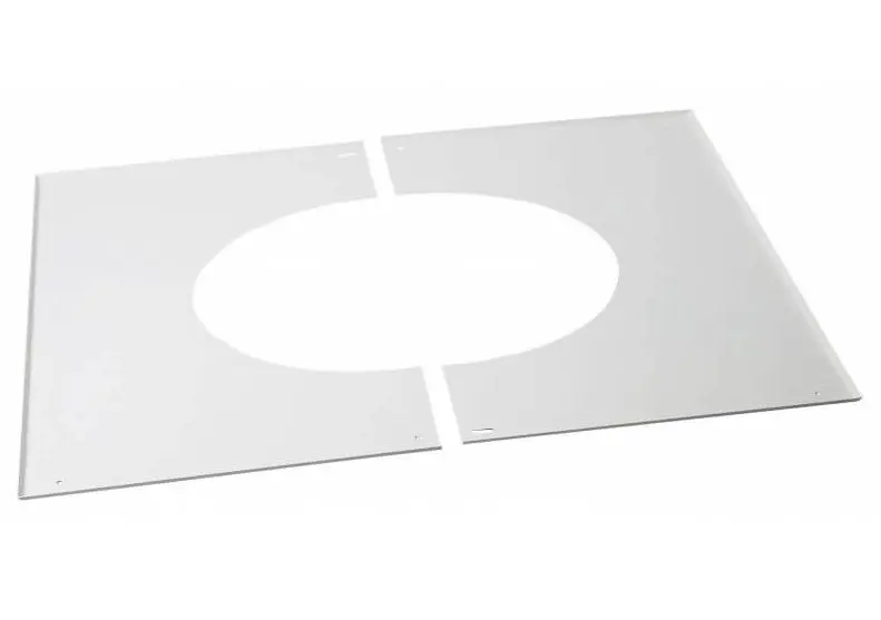 Plaque de propreté 41-80% Ø150 Inox galva Blanc mat ral 9020 POUJOULAT PDSER - 32150146