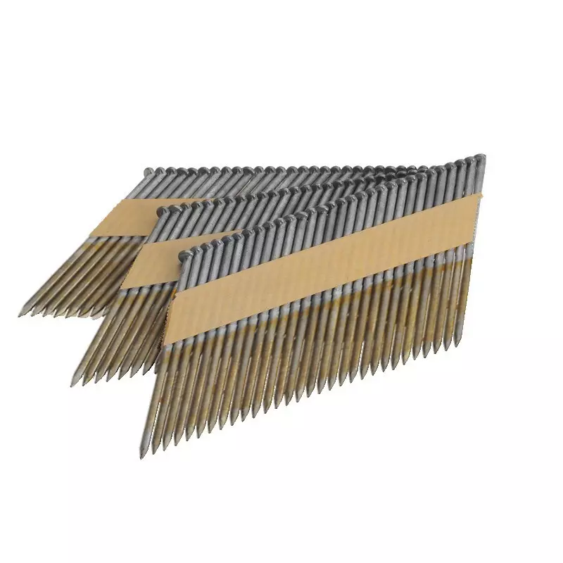 Pointes en bande 34° 2.8x70 Annelées Galvanisées Tête en D - Sans gaz - Boite de 2200 clous - ARCA - SPB343170RSG Pointes en bande 34° 2.8x70 Annelées Galvanisées Tête en D - Sans gaz - Boite de 2200 clous - ARCA - SPB343170RSG