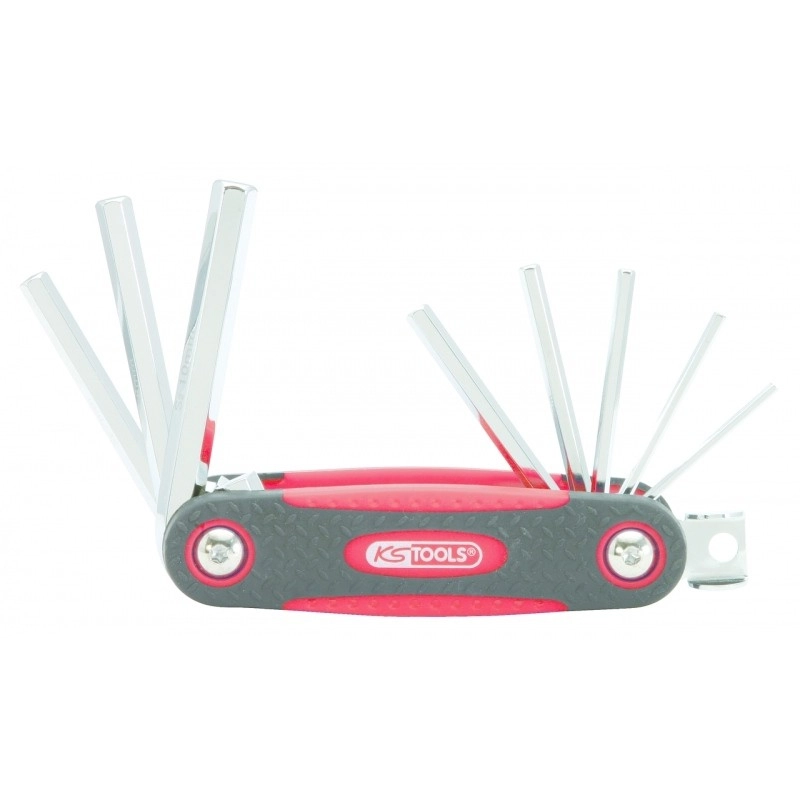 Jeu de clés mâles 6 pans sur monture 8 pièces Chromeplus KS TOOLS - 158.3540 Jeu de clés mâles 6 pans sur monture 8 pièces Chromeplus KS TOOLS - 158.3540