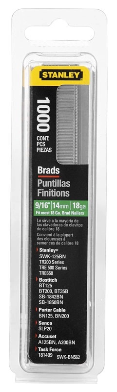 Boîte 1000 clous 1/2 18GA 8/300/E/J STANLEY - 12 mm - 1-SWK-BN050T 