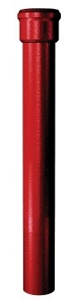 Dauphin pavillonnaire droit - Ø100 mm Longueur 1 m - Rouge - Sans joints - 155520