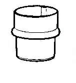 Manchon mâle-femelle Aluzinc AMELUX - Ø 80 mm - 50071