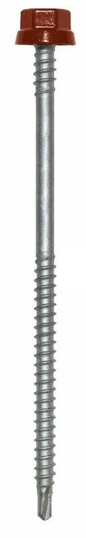 Zacrovis bois 6.5x150 ETANCO - Tête ral 8012 rouge tuile - 100 pièces - 551234054